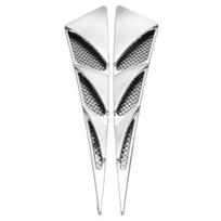 1 Pair Car Vehicle Hood Simulation Side Air Vent Outlet Cover Sticker Decoration