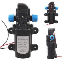 DC 12V 60W mini mikro diafragma aukšto slėgio vandens siurblys automatinis jungiklis 5l/min(Juoda spalva) 0142YB-12-60
