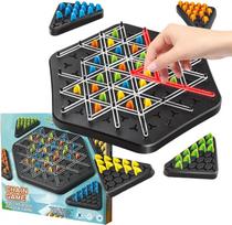 Triggle žaidimas, Triggle Rubber Band Game, Triggle stalo žaidimas Grandininis trikampis šachmatų žaidimas, tinka 2-4 žaidėjams balta