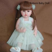 55CM Reborn Baby Lifelike Girl Doll Full Soft Silicone Body Princess Toddler Bebe Birthday Gift Toy 55cm