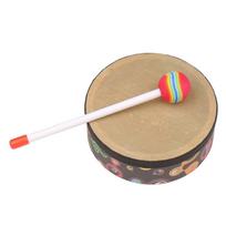Rankinis būgnas Orff muzikos mušamasis instrumentas Nešiojamas būgnas su lazdele 6 coliai 6in