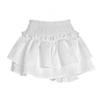 Plisuotas Mini Culottes Plisuotas elastingas aukšto juosmens raukšlinio sluoksnio apvadas Vienspalvis trumpas sijonas A linijos torto sijonas S juoda