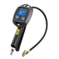 Didelio tikslumo stebėjimas pistoleto padangų slėgio matuoklis Psi Bar Kpa Kg/cm2 metras Automobilio padanga Manometro universalus skaitmeninis ekranas juoda