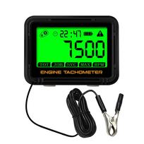 Variklio tachometras Skaitmeninis moto indukcinis tachometras su aligatoriaus apkabos valandų matuokliu Variklio RPM LCD ekrano apšvietimas, atsparus vandeniui