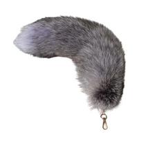 Dirbtinės lapės uodegos raktų pakabukas Pūkuotas pūkuotas kailis Tail Cosplay grandinėlė dirbtinės lapės uodegos dekoratyvinis aksesuaras kuprinėms Raktai Drabužiai B