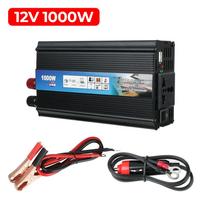 DC 12v Į AC 220V su USB įkrovikliu Univesal modifikuotas sinusinės bangos keitiklis Maitinimo keitiklis Automobilio įtampos keitiklis 1000W 2000W 12V 220V 1000W