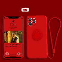 Prabangus skysto silikono telefono dėklas su metaliniu žiedu-laikikliu One Plus 8 9 Pro OnePlus Nord telefonams, galinis dangtelis su virvele, atsparus smūgiams One Plus Nord raudona