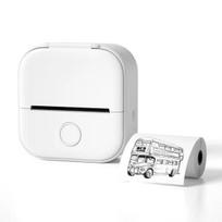 Akimirksniu lipdukų spausdintuvas, aukščiausios kokybės spausdintuvo lipdukų kūrimo kišeninis terminis spausdintuvas Mini printer balta