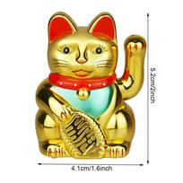 Kiniška Lucky Cat saulės energija viliojanti sėkmę Cat Automatinis mojuojantis katinas Mielas Lucky Cat amatai Namų parduotuvė Viešbučių parduotuvės dekoravimas auksas