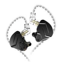 KZ ZSN Pro X Ergonominės metalinės Hifi ausinės 3,5 mm laidinės stereo žemų dažnių ausinės su mikrofonu triukšmą mažinančiomis ausinėmis, skirtomis bėgimo žygiams. No Mic juoda
