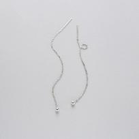 Tassel Real 925 Sterling Silver Long Dangle Drop Earrings Minimalist  for Trendy Women Party Jewelry Brincos