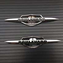 1 pora 3D motociklo lipdukas ABS stereoskopinis degalų bako ženklelio emblemos lipdukas automobilio lipdukas, skirtas „Suzuki Boulevard“ automobilių priedams