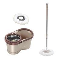 Spin Mop kaušo rinkinys su 2 pakaitiniais skudurais nerūdijančio plieno rankenos sukimosi sistema sausai ir šlapiai žalia