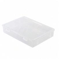 1 vnt. A4 formato rombo formos paveikslėlių laikymo dėžutė su dangteliu - skaidri plastikinė stalo laikymo dėžutė rankdarbių įrankiams ir reikmenims, dulkėms atsparus kvadratinis bylų laikiklis
