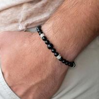 Naujas Atvykimas Mada Vyriškas Apyrankė Paprasta Apvali Akmeninė Karoliukų Apyrankė-Pakabukas Vyrams Papuošalų Dovana Pulsera Hombre