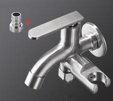 304 nerūdijančio plieno lauko sodo skalbimo mašinos maišytuvas Daugiafunkcis vandens čiaupas dvigubas „Bibcock“ šluostės čiaupas faucet tap