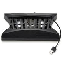 3 USB Hub 2.0 dvigubo aušinimo ventiliatoriaus stoties vertikalus stovas, skirtas PlayStation PS4 Pro 21*12*3cm juoda