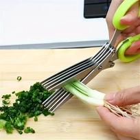Multipurpose Kitchen Chopper with Cover - 5-in-1 Stainless Steel Scissors 1pc