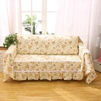 Medvilninis audinio sofos užvalkalas su raukiniais, gėlių rašto, sėdimosios vietos užvalkalai sofai, svetainei, pilnai dengiantis, neslystantis 2PCS Cushion Cover