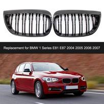 Poros priekinių grotelių keitimas, skirtas BMW 1 serijos E81 E87 2004-2007 automobilių stiliaus lenktyninėms grotelėms juoda