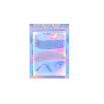 Linksmai 100 vnt./rinkinys Skaidrūs Holografiniai Lazeriniai Sandarinimo Maišeliai Blakstienų Pakuotės Laikymo Maišelis 6cm x 10cm