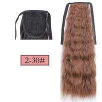 MERISIHAIR surišimo virvelė surišti į uodegą plaukams sintetiniai ilgi Afro Kinky garbanoti surišto uodegos priauginimai moterims Juodai ruda segtukas su kuodelėmis plaukams