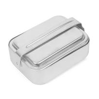 Lauko maisto indų rinkinys Aliuminio stovyklavimo indų rinkinys Pietų dėžutė Maisto konteineris su dangteliu 3pcs set