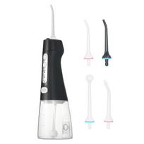 Water Flosser belaidis burnos drėkintuvas su 3 režimais 300 ml vandens bakelis dantims valyti IPX7 juoda