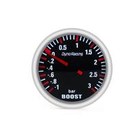 Dynoracing 2''52MM Turbo Boost Gauge 3 BAR Mechaninis baltas LED padidinimo matuoklis Dūmų objektyvo padidinimo jutiklis