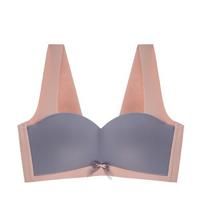 Flarixa latekso apatinis trikotažas Seamless Plus Size Moteriškas apatinis trikotažas Nematoma Push Up sportinė liemenėlė be kaulų Žemo kirpimo seksualus apatinis trikotažas5XL M violetinė