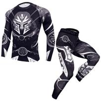 Vyrų lauko fitneso greitai džiūstančios kelnės Sportwear Stretch bėgimo treniruoklių kostiumas, sportinis kostiumas S