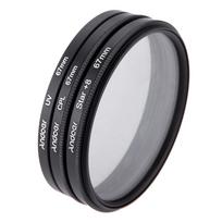 Andoer 67 mm filtrų rinkinys UV + CPL + Star 8 taškų filtrų rinkinys su dėklu, skirtas Canon Nikon Sony DSLR 67 mm