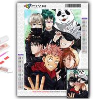 Pilnas 5D „pasidaryk pats“ deimantinis paveikslas „Jujutsu Kaisen“ 5D tapyba deimantais Full Round 20X30CM