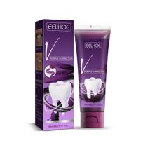 EELHOE V34 purpurinė balinanti dantis dantų pasta geltonų dėmių šalinimas gaiviu kvėpavimu burnos valymo spalvos dantų koregavimo baliklis 60g