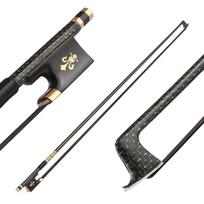 4/4 Smuiko smuikas, gerai subalansuotas auksinis pintas anglies pluošto apvalus lazdas Juodmedžio varlė AAA Mongolija juodas ašutas 74.5cm juoda
