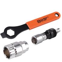Dviračio švaistiklio ištraukiklio apatinio laikiklio nuėmiklis su 16 mm veržliarakčiu, dviračio švaistiklio nuėmimas bike tool set