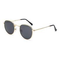 Sunglases Men Hexagon Sun Glasses Man Women Metal Frame Fishing Glasses Gold Gray Eyewear Lentes De Sol Hombre