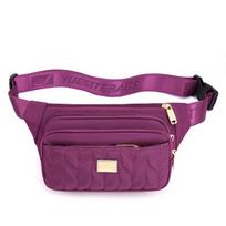 Moteriška rankinė ir kuprinė Golden Fanny Packs Nailono juosmens komplektas Hip Bum diržo Krepšiai Lengvas Pinigai Telefono Krepšys Pochetes Mulheres One Size violetinė