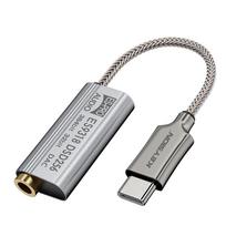 KEYSION ES9318 DSD256 HIFI DAC ausinių stiprintuvas C tipo USB iki 3,5 mm ausinių lizdo garso adapteris 32 bitų 384 kHz skaitmeninis dekoderis sidabras