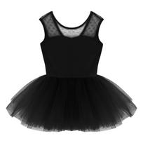 Vaikų mergaičių tinklinis tutu baleto klasikinis tiulio suknelė, gimnastika, triko, šokių kostiumas 3-4 Years rožinė