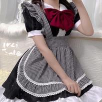 Seksuali, miela gotikinė Lolitos suknelė, kambarinės kostiumas, animacinis kostiumas, „Cosplay“ tarnaitės uniforma, Helovino kostiumas, moteriška xxl