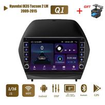 2Din skirtas Hyundai IX35 Tucson 2 LM 2009-2015 Su mygtuko rankenėle Android automobilinis stereo radijo multimedijos vaizdo grotuvas Navigacija GPS Carplay 2+32GB 1+16GB
