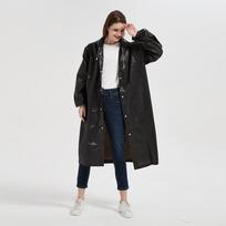 1 vnt. Aukštos kokybės EVA Unisex lietpaltis, pastorintas vandeniui atsparus paltas nuo lietaus moteriškas vyriškas juodas kempingo vandeniui atsparus lietaus kostiumas One Size juoda