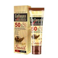 50 g kolageno sraigių apsaugos nuo saulės veido kūno odos priežiūra SPF50++ UVA UVB kremas nuo saulės, aliejus kontroliuojamas drėkinamasis apsauginis kremas nuo saulės 50g