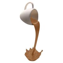 Hi Floating Coffee Cup Funny Sculpture Pouring Liquid Splash Mug 3D Art Ornaments for Office Desktop Home Kitchen Decoration ruda