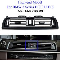 Skirta BMW 5 serijos F10 F11 Vidurinė centrinė chromuota oro kondicionavimo panelė AC ventiliacijos grotelių dangtelis 520i 525i 528i 530i 535i High-End Model