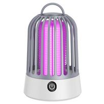 Belaidis uodų gaudyklė, elektroninė uodų atbaidymo lempa, musių gaudyklė, 3600V UV uodų lempa, vabzdžių naikiklis namams, virtuvei, kiemui, kempingui pilka