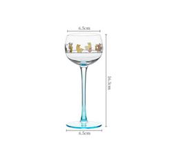 150ml Elzaso vyno taurė Egzotiškas krištolinis gėrimo puodelis Mielas lėliukės Lilliputian Kawaii kokteilių vyno taurė Vintažinis raudonojo vyno taurė Puodelis Alpaca Cup 150ml