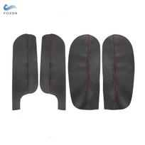 Automobilių aksesuarai Vidinių durų porankių skydelio dangtelio lipdukas, skirtas VW Golf 6 MK6 2010 2011 2012 2013 door armrest Black-r
