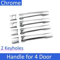skirtas Mercedes-Benz W124 1984~1996 Prabangus chromuotas durų rankenos dangtelis automobilio išorinės apsauginės plėvelės priedo stiliaus lipdukas 4Handle 2 Keyholes
